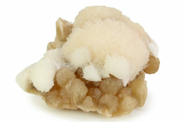 Scolecite Crystals on Honey-Colored Stilbite - India #343044